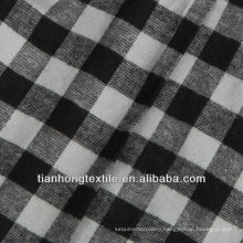 100% Plain Brushed Check Flannel Cotton Fabric